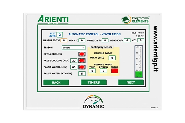 Centraline per stalle e gestione automatica ventilazione Arienti
