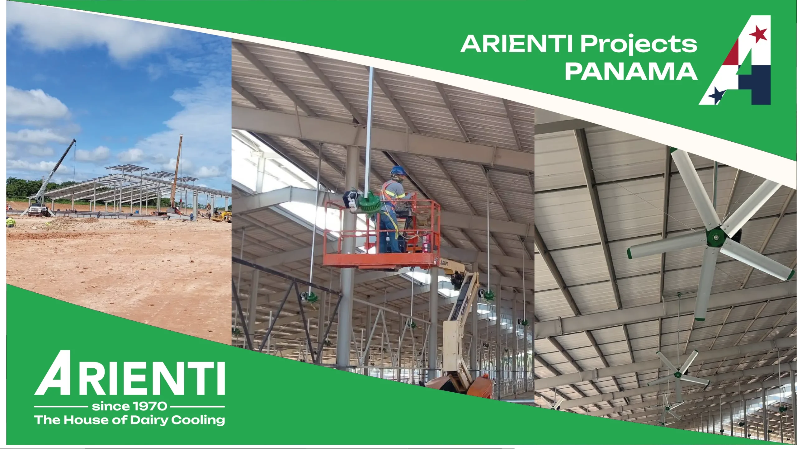 Impianto di ventilazione brushless Arienti installato nel cantiere a Panama
